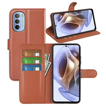 Чохол-книжка Litchie Wallet для Motorola G31 / G41 Brown