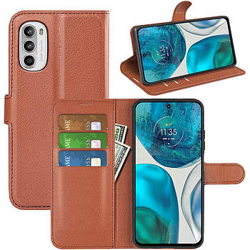 Чохол-книжка Litchie Wallet для Motorola G52 / G82 Brown