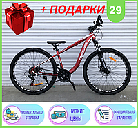 НОВИНКА Гірський Велосипед TopRider 29 ДЮЙМІВ 550 Спортивний двоколісний велосипед TopRider 550 2021р Червоний