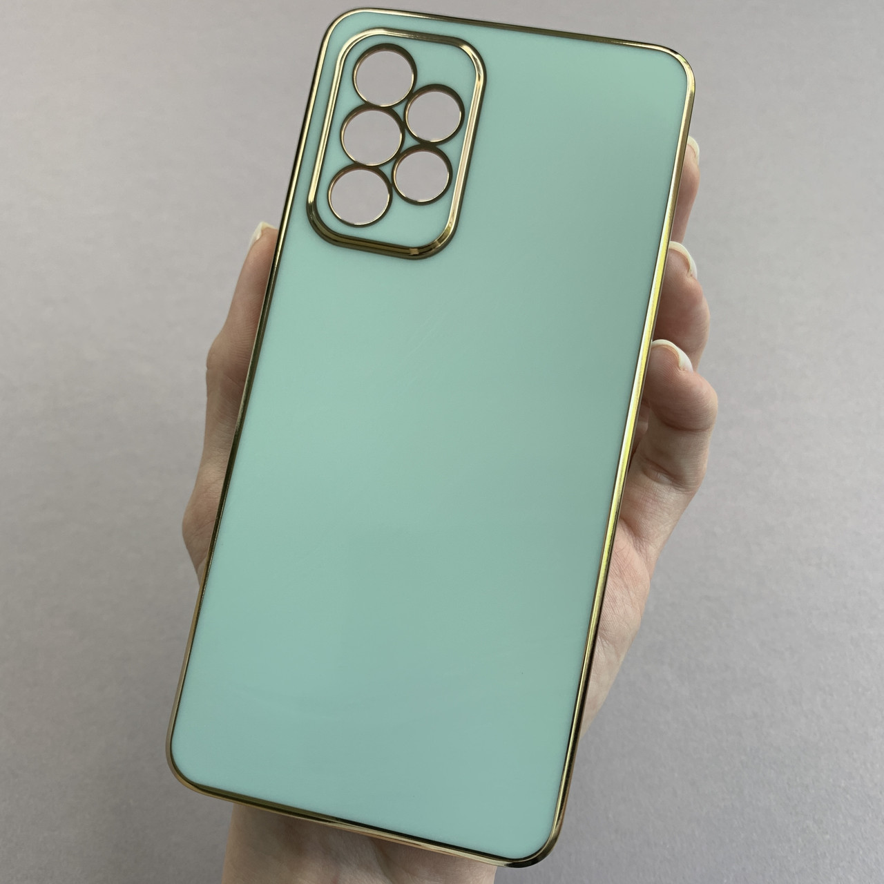 Чохол для Samsung Galaxy A52s глянцевий щільний чохол на телефон самсунг а52с бірюзовий H7Y