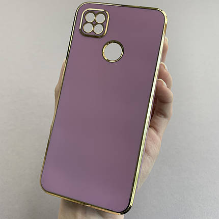 Чохол для Xiaomi Redmi 9C чохол із золотою окантовкою на телефон сяомі редмі 9с чорничний h7y, фото 1
