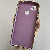Чохол для Xiaomi Redmi 9C чохол із золотою окантовкою на телефон сяомі редмі 9с чорничний h7y, фото 3