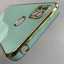 Чохол для Xiaomi Redmi 9C чохол із золотою окантовкою на телефон сяомі редмі 9с бірюзовий h7y, фото 6