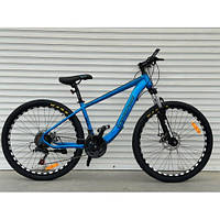 Спортивный велосипед TopRider-550 26 дюймов. Рама 15. Дисковые тормоза. Синий