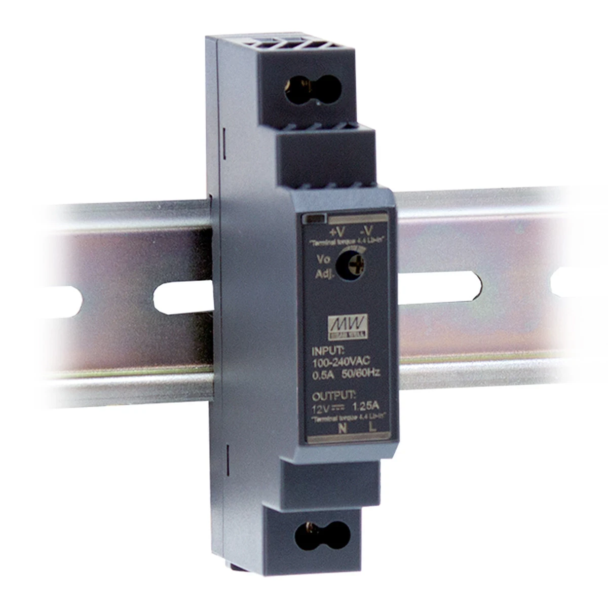 Блок живлення на DIN рейку Mean Well HDR-15-12, 12V, 15W, 1.25А, IP20