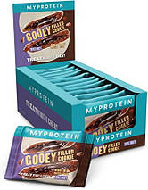 Протеїнове печиво Myprotein Gooey Filled Protein Cookie 1 шт. 75 г (20 г белка) Double Chocolate & Caramel, фото 3