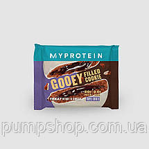 Протеїнове печиво Myprotein Gooey Filled Protein Cookie 1 шт. 75 г (20 г белка) Double Chocolate & Caramel, фото 2