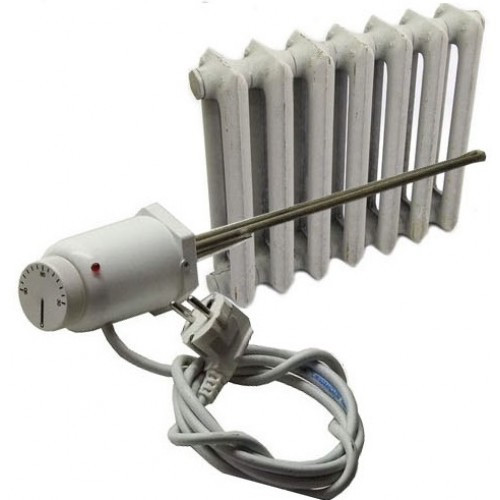 ТЭН в чугунную батарею с терморегулятором 500 вт белый П (ID#1857583859 ...