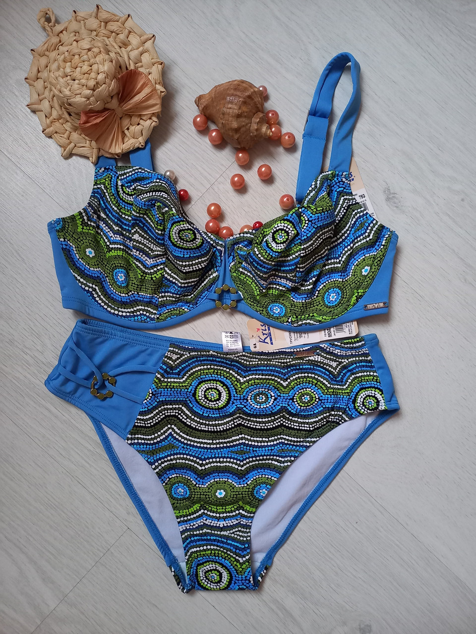 Купальник женский раздельный с мягкими чашками большого размера KRIS ...