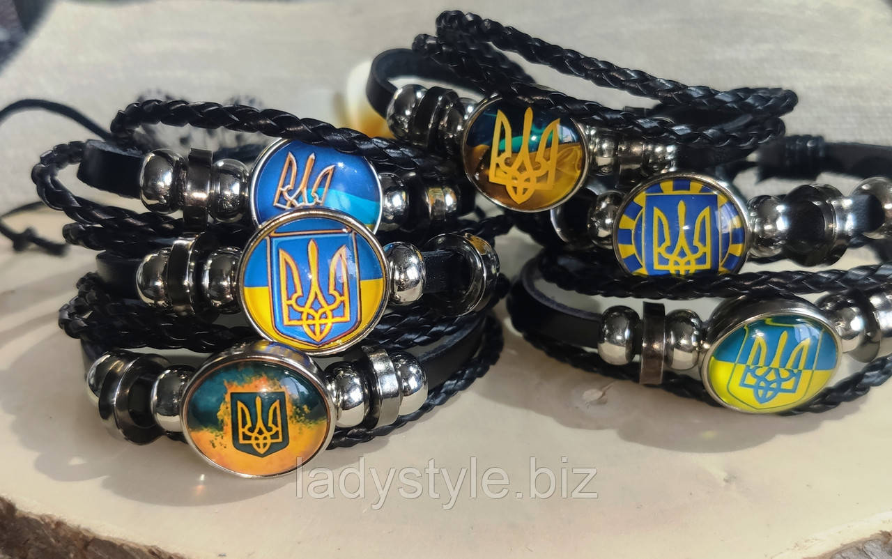 Браслет плетений із гербом України від студії LadyStyle.Biz