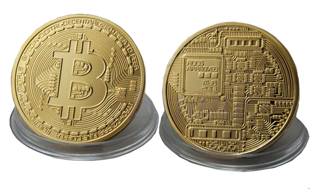 Сувенирная монета Биткоин (Bitcoin) - Золото - фото 5 - id-p964100938