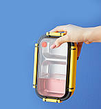 Ланчбокс зі сталевою ємністю Bee Lunch 550 мл — чорний/жовтий (LB-94732), фото 5