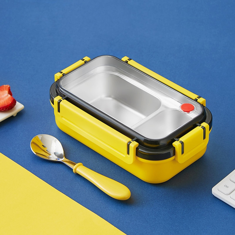 Ланчбокс зі сталевою ємністю Bee Lunch 550 мл — чорний/жовтий (LB-94732)