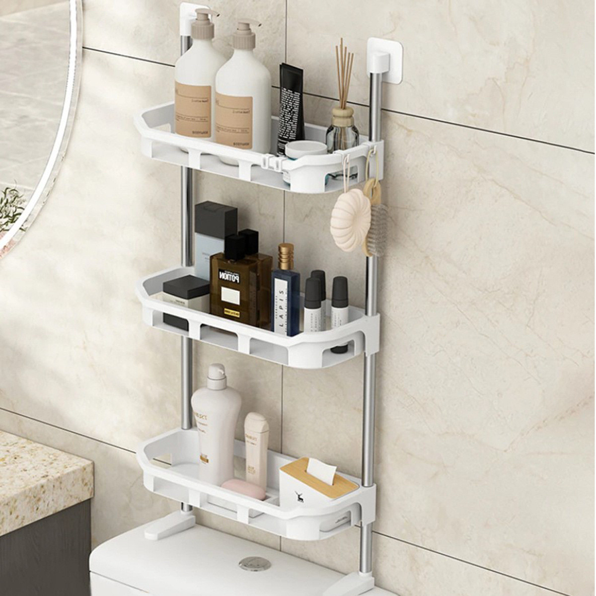 Полиця стелаж над унітазом Storey Toilet Rack