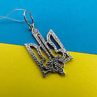 Кулон Герб України тризуб з мечем срібло 925 проба, фото 5