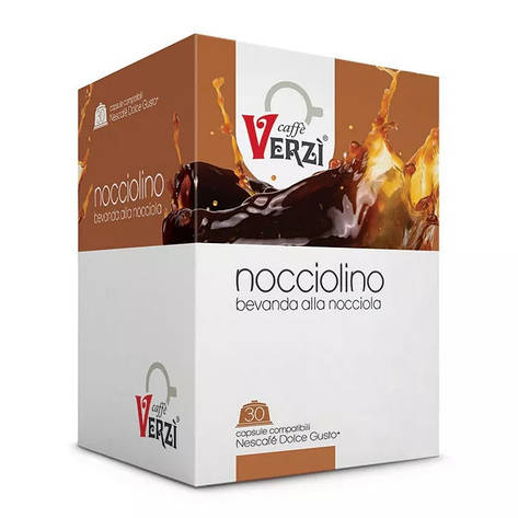 Напій в капсулі Caffe Verzi Nocciolino, 30 капсул Dolce Gusto, фото 1