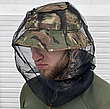 Тактична москітна сітка від комарів та комах на панаму або головний убір Олива, фото 6