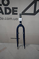 Вилка 26" Жорстка Сталь 1-1/8 rod-156 різьб. v-br темно-синій YS 7102 (пошкодження ЛКП)
