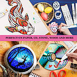 Маркери Caliart Спиртові Куля та Долото для скетчингу 81 Colors Alcohol Based Markers Fine Chisel Sketch Art, фото 7