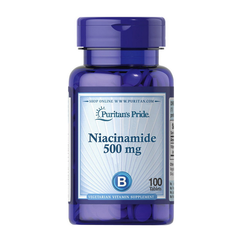 Ніацин Puritan's Pride Niacinamide 500 mg 100 tablets