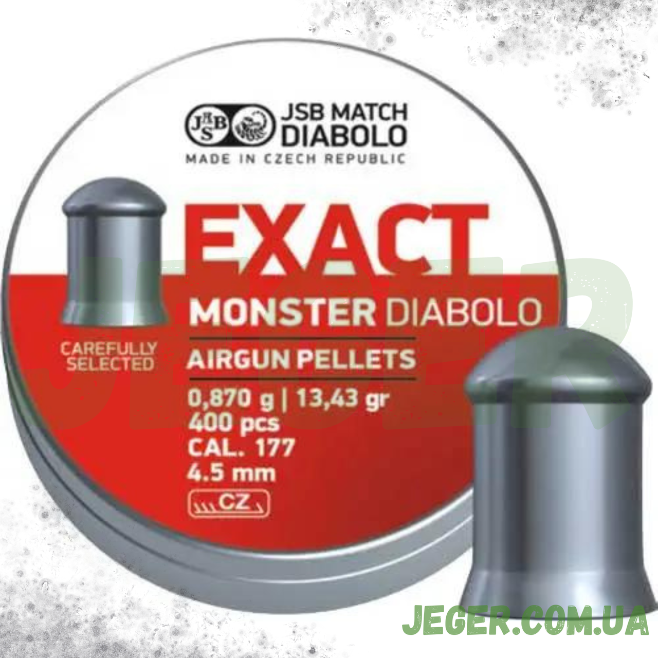 Кулі JSB Exact Monster 4.52 мм, 0.87 г, 400 шт.