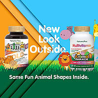 Детские жевательные таблетки с мультивитаминами Nature's Plus Animal Parade Gold 120 шт, витамины для детей