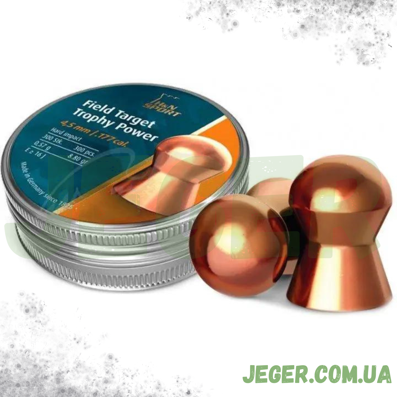 Кулі H&N Field Target Trophy Power 4.50 мм, 0.57 г, 300 шт JGR