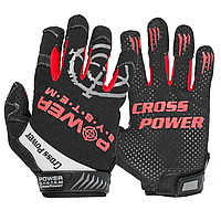 Перчатки для кроссфита с длинным пальцем cross power black/red m
