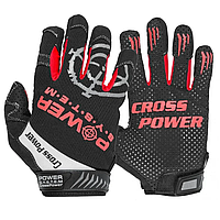 Перчатки для кроссфита с длинным пальцем cross power black/red l