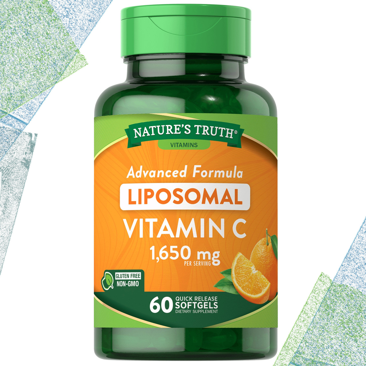 Ліпосомальний вітамін C Nature's Truth Liposomal Vitamin C 1650 мг на порцію, 60 гелевих капсул