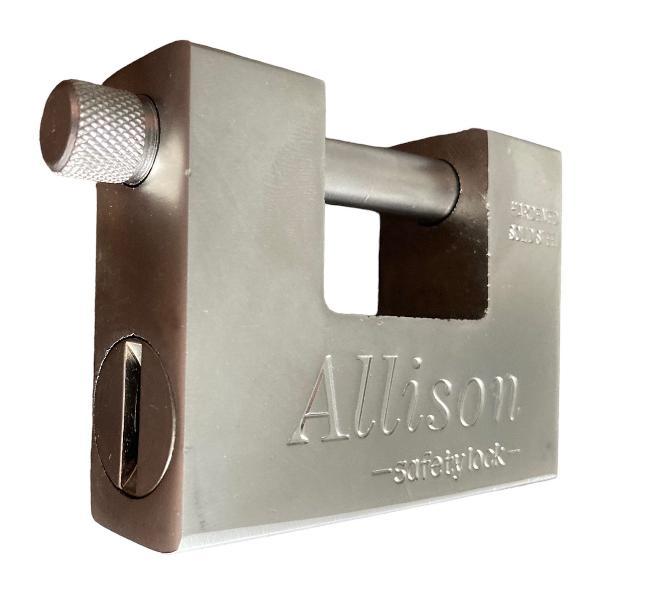 Замок навесной Allison safety lock, с никилированым корпусом ( 94 мм), фото 1