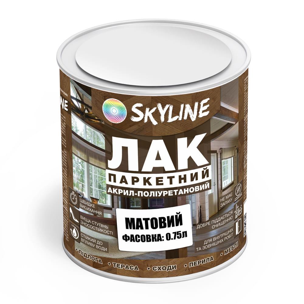 Лак для Підлоги Skyline Паркетний Акрил-поліуретановий Матовий 0.75 л, фото 1