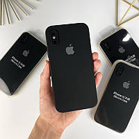 Силіконовий чохол із квадратними бортами на iPhone X/Xs Black (18)