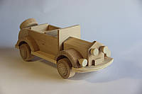 Деревянная игрушка, машинка кабриолет "Форд"