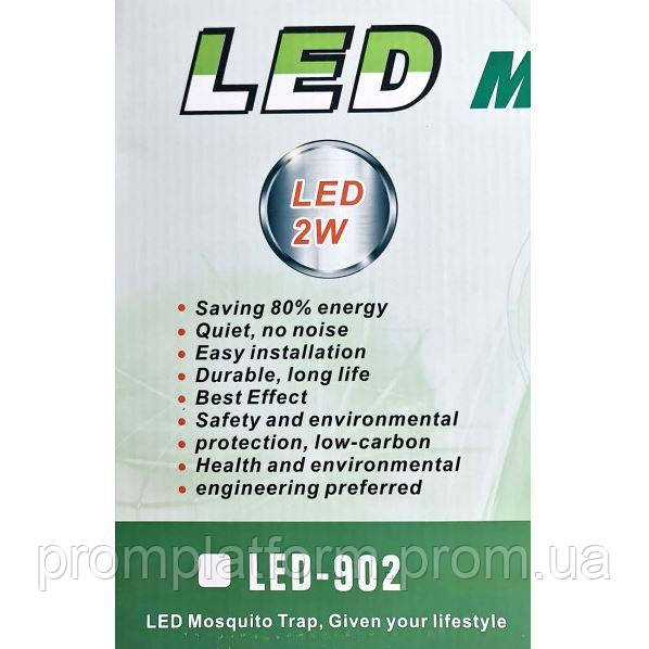 Электрический УФ-лампа 902 от комаров, светодиодный ночник, ловушка для насекомых Mosquito Killer - фото 3 - id-p1857817553