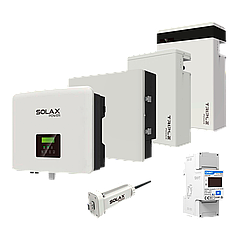 Комплект Solax 2.2: Однофазний гібридний інвертор на 6 кВт, з АКБ на 11,6 кВт*год