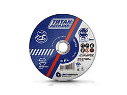 Диск відрізний по металу 180х2,5х22,2мм ТА1802522 ТМ ТИТАН АБРАЗИВ