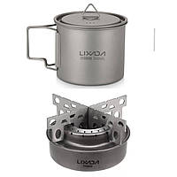 Чашка 550 мл + спиртовий пальник з титану LIXADA