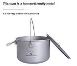 Спиртівка + щепочниця + казанок 1300мл Boundless Voyage з титану, фото 2