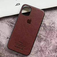 Шкіряний чохол для I Phone 12 PRO Max (темно-коричневий)