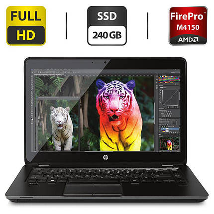 Ноутбук HP ZBook 14 G2/ 14" (1920x1080)/ Core i7-5500U/ 8 GB RAM/ 240 GB SSD/ FirePro M4150 1GB, фото 1