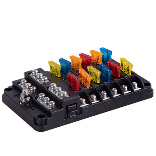 Блок предохранителей на 12шт с сигнальными лампами (БП12СЛ 55275) (ID ...