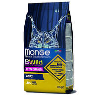 Monge BWild Low Grain Hare Adult Cat сухой низкозерновой корм с мясом зайца для взрослых кошек 1.5 кг