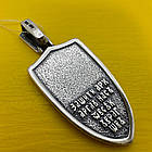 Срібний кулон Святий Архангел Михаїл на щиті з чорнінням срібло 925 проби, фото 7
