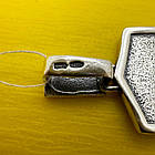Срібний кулон Святий Архангел Михаїл на щиті з чорнінням срібло 925 проби, фото 5