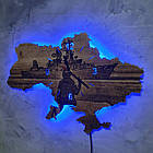 Дерев’яний настінний годинник з підсвіткою ''Російський військовий корабель, іди нах*й", фото 4