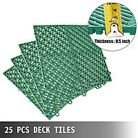 VEVOR Interlocking Tiles Підлогова плитка для гаража, 25 шт., зелена, 30,5x30,5 см