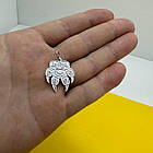 Невеликий кулон Печатка Велеса лапа волка срібло 925 проби, фото 2