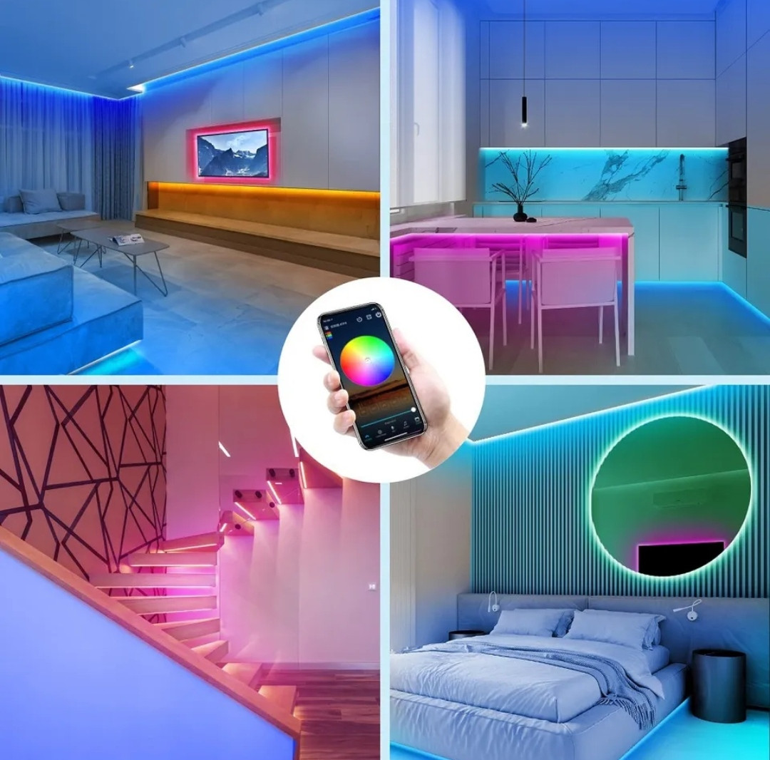 Светодиодная лента USB многоцветная RGB 5 м c пультом, управление с телефона  (ID#1857963537), цена: 199 ?, купить на Prom.ua