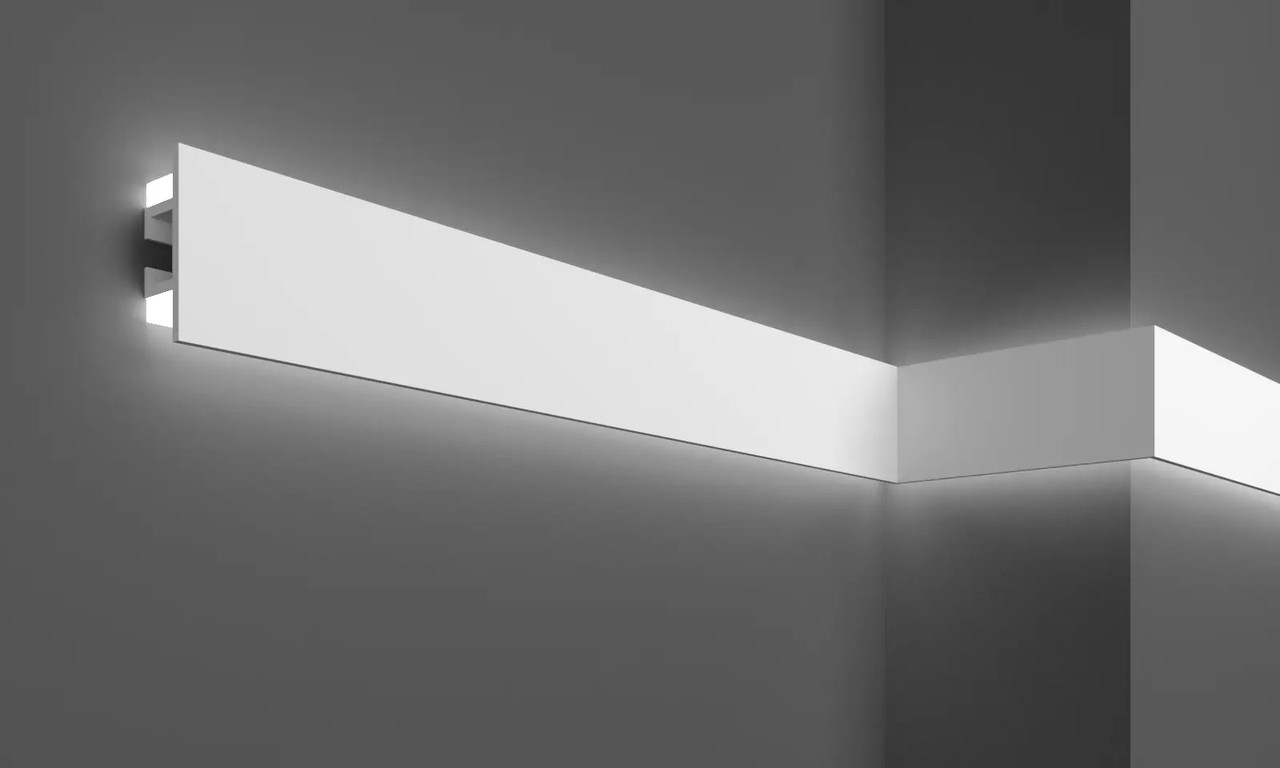 Молдинг на стіну під LED освітлення 68 мм х 22 мм, 2,0 м